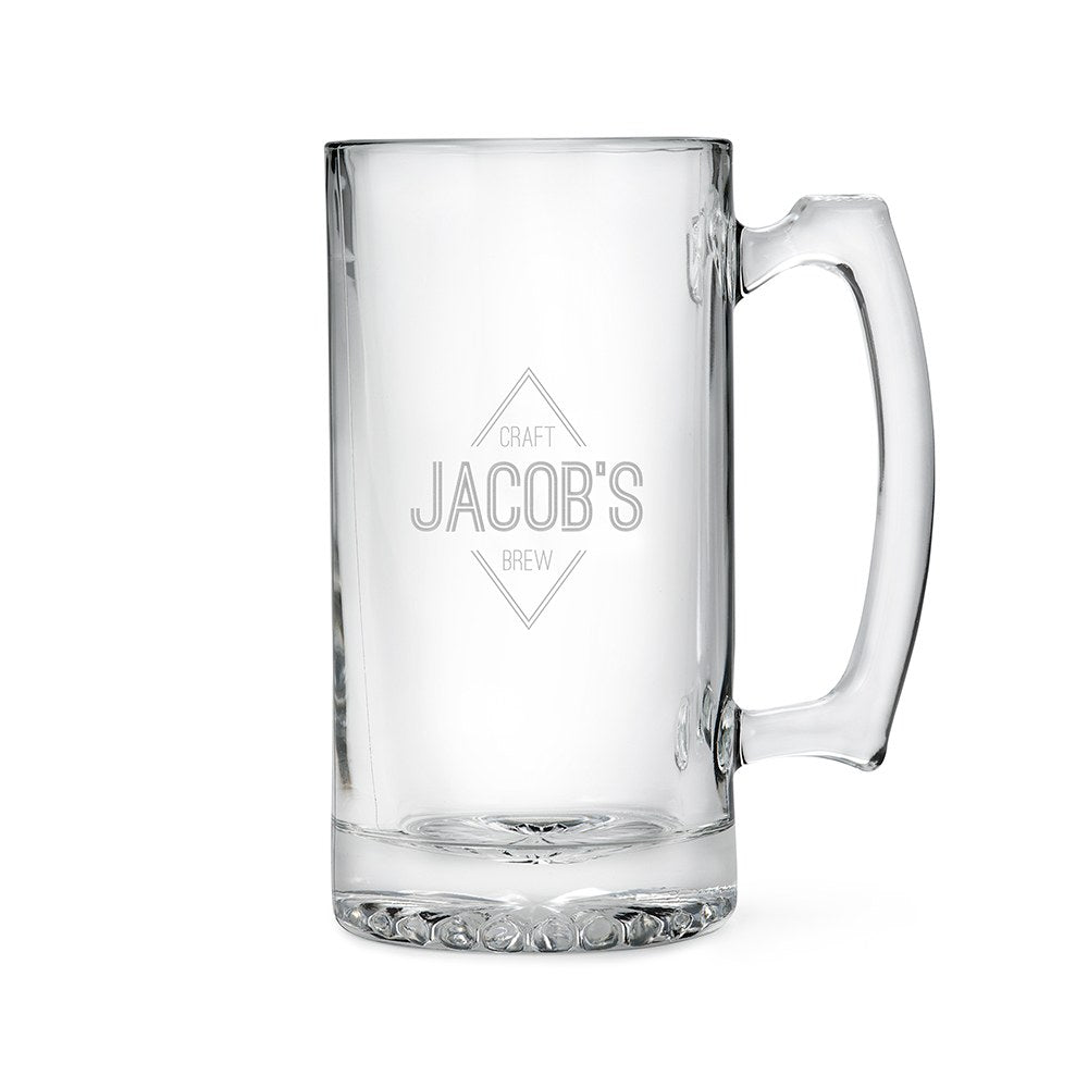 Personalized Beer Glasses - Diamond