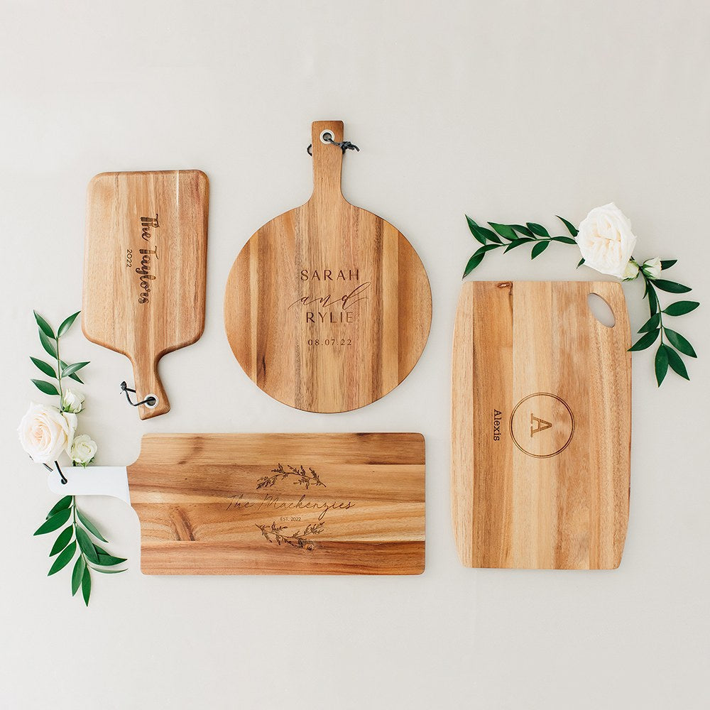 Monogrammed Wood Cutting Board - Customize Cutting Board with Monogram