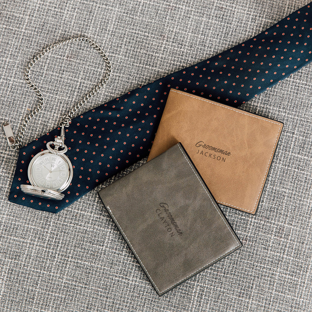 Gray Epsom Leather Handmade Custom Mens Wallet, Personalized Bi